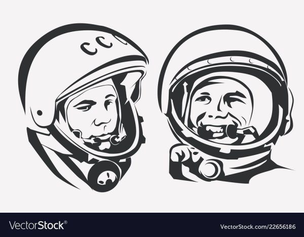 Юрий Гагарин космонавт вектор