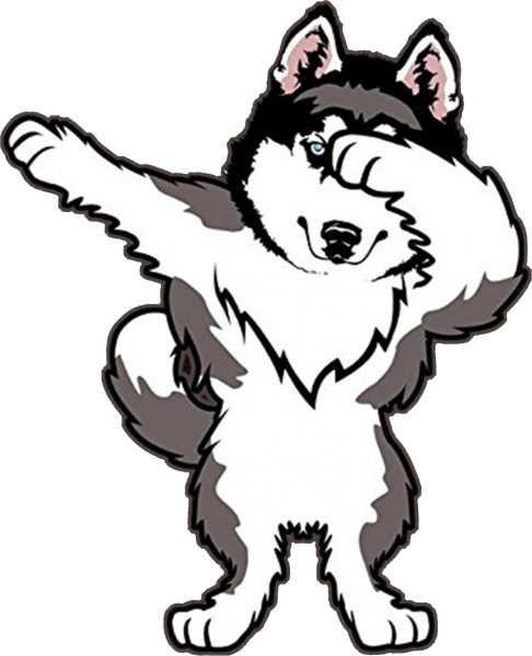 Собака хаски мультяшная