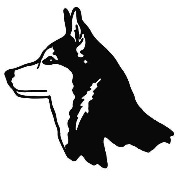 Хаски трафарет