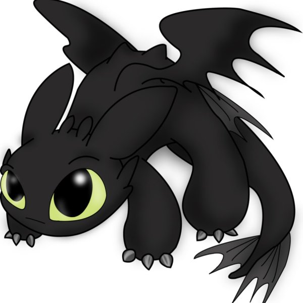 Черный Дракоша Беззубик