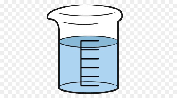 Химический стакан с водой