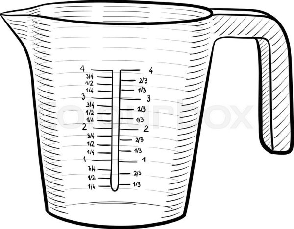 Мерный стакан рисунок