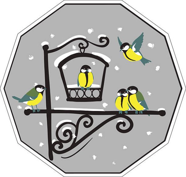 Птички кормушки вектор