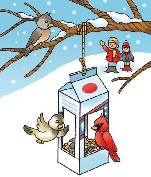 Кормушка рисунок