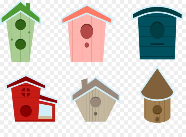 Птичка с домиком вектор