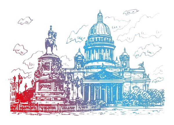 Исаакиевский собор вектор