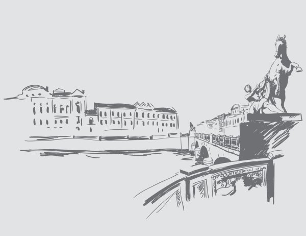 Очертания эскиз Петербург