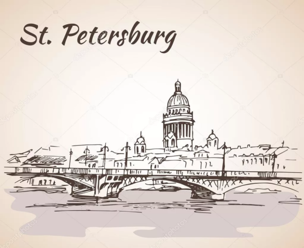 Мосты Санкт-Петербурга вектор