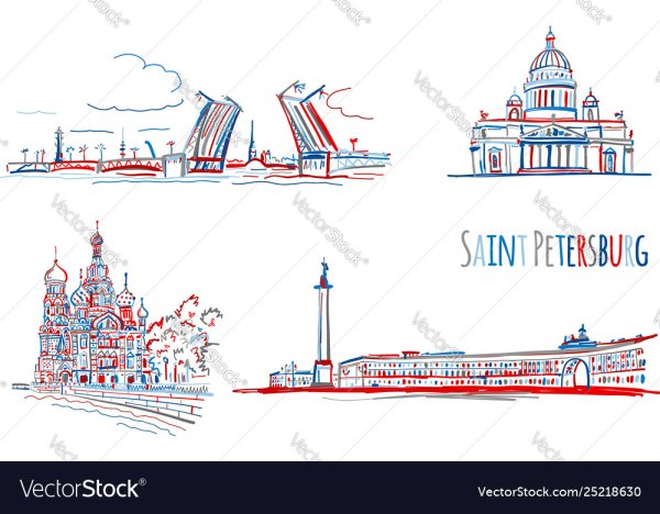 Санкт-Петербург достопримечательности вектор