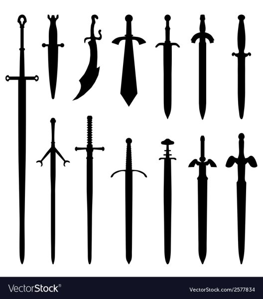 Рыцарский меч вектор