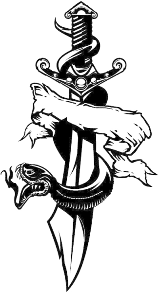 Скрещенные ножи тату