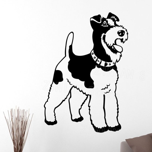 Эрдельтерьер черно белый