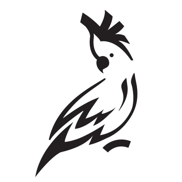 Какаду трафарет