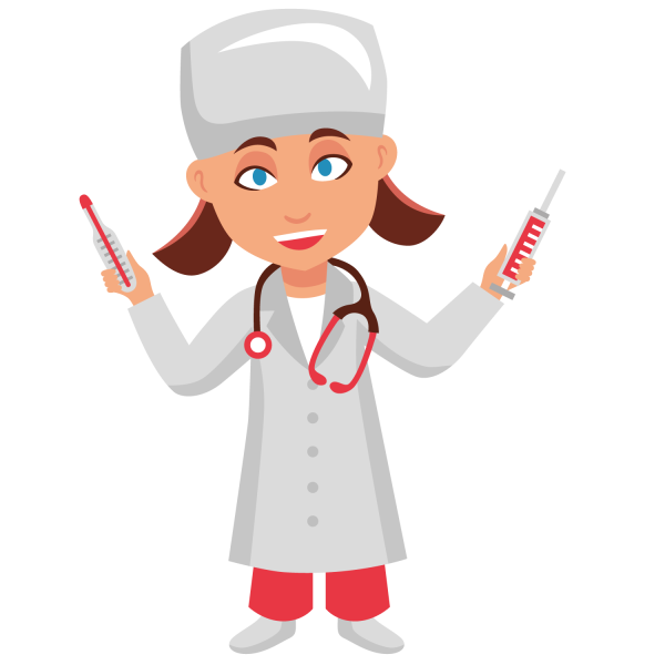 Нарисовать врача девушку