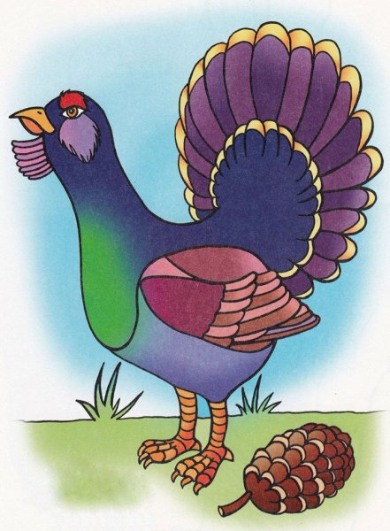 Глухарь рисунок