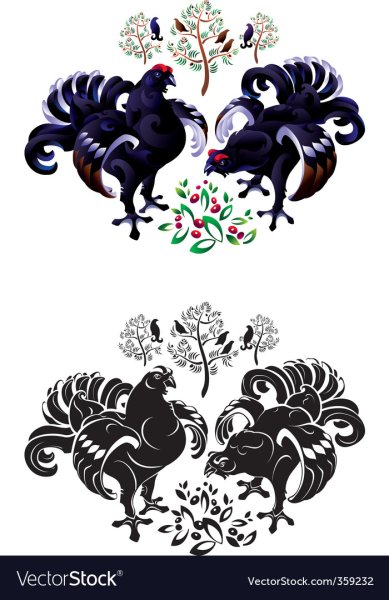 Глухарь орнамент