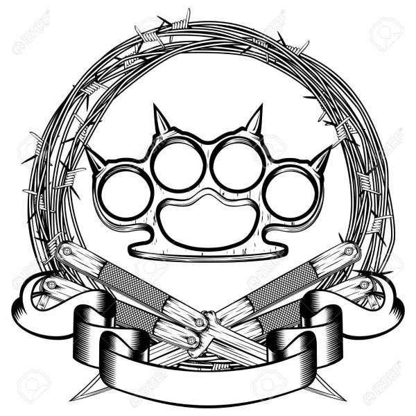 Кастет тату эскиз