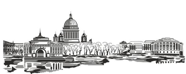 Триумфальные московские ворота вектор Питер