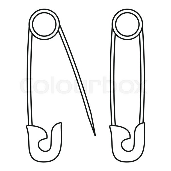 Булавка нарисованная