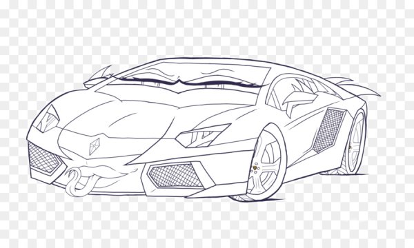 Раскраска Ламборджини авентадор