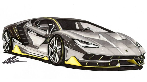 Lamborghini Centenario рисунок