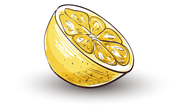 Лимон на прозрачном фоне