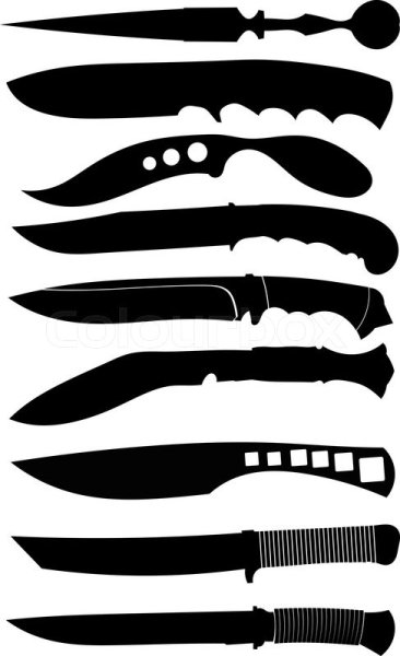 Охотничий нож силуэт