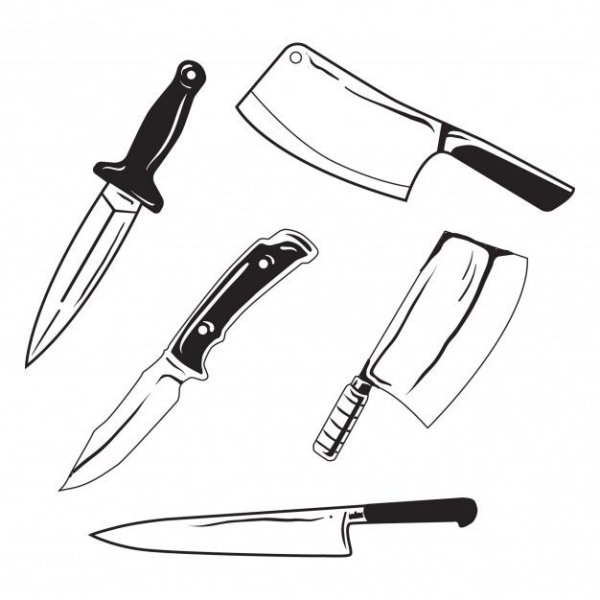 Кухонный нож вектор