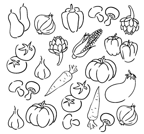 Раскраска "овощи"