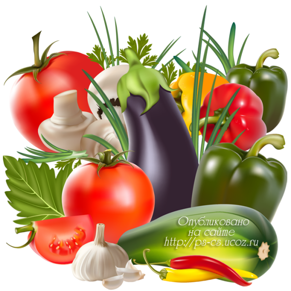Клипарт фруктов овощей