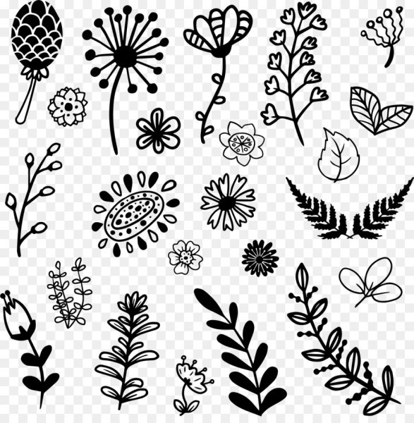 Стилизованные растения линией