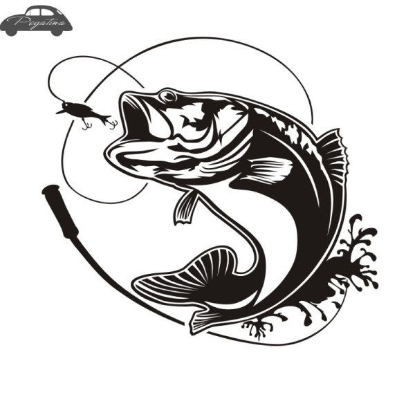 Наклейка Спиннингист на авто