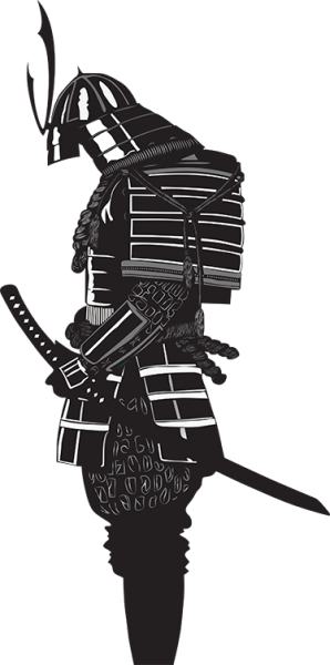 Самурай на прозрачном фоне