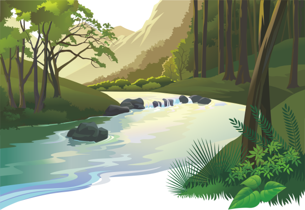 Джунгли пейзаж вектор