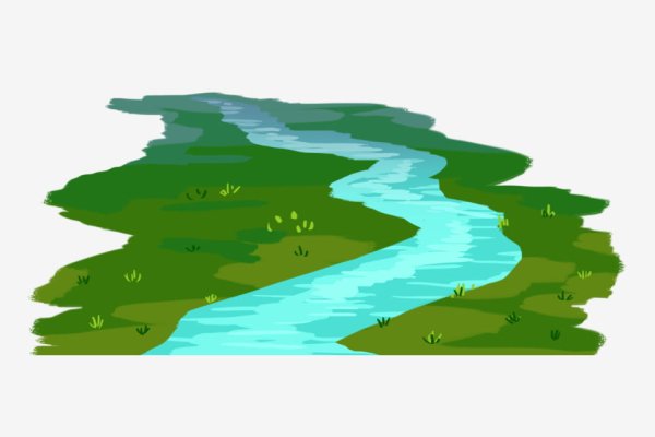 Река вектор на прозрачном фоне