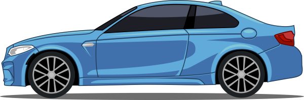 Машина сбоку вектор