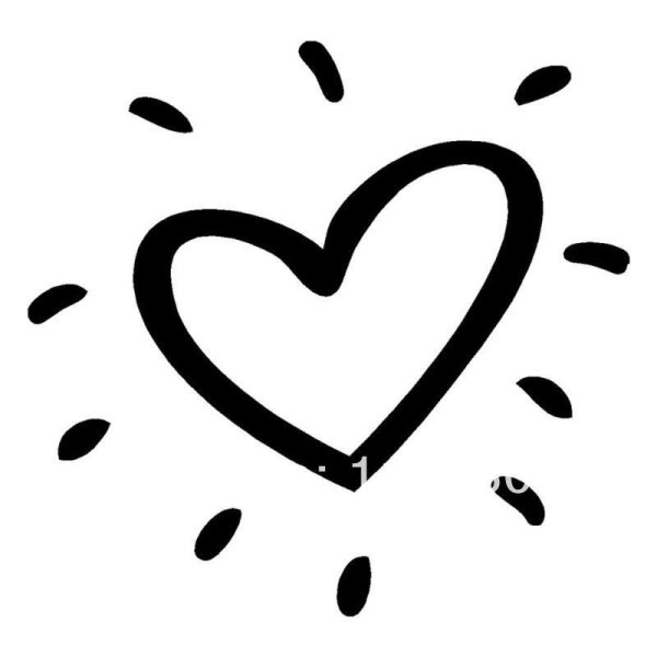 Сердце на белом фоне нарисованное