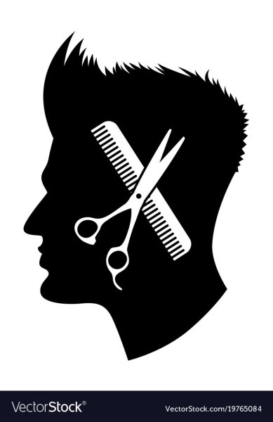 Логотип парикмахерской с ножницами