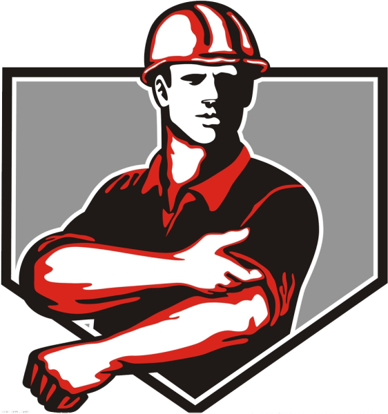 Каска строителя вектор