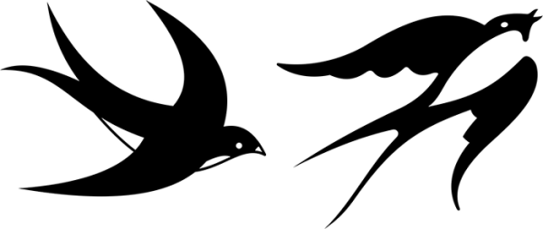Трафарет ласточки