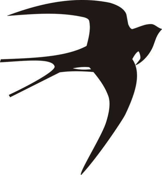 Трафарет ласточки