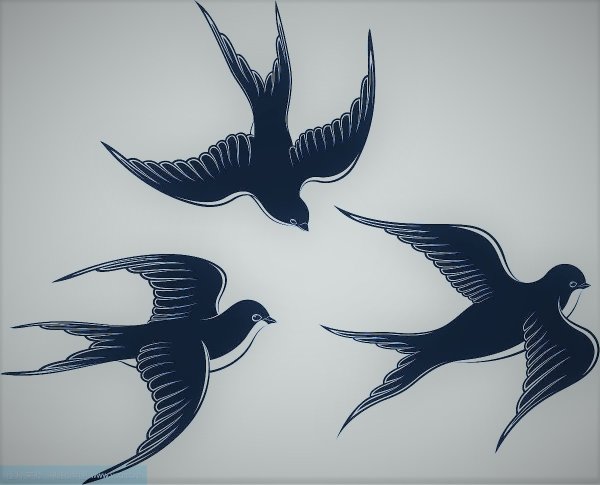 Вытынанки ласточки