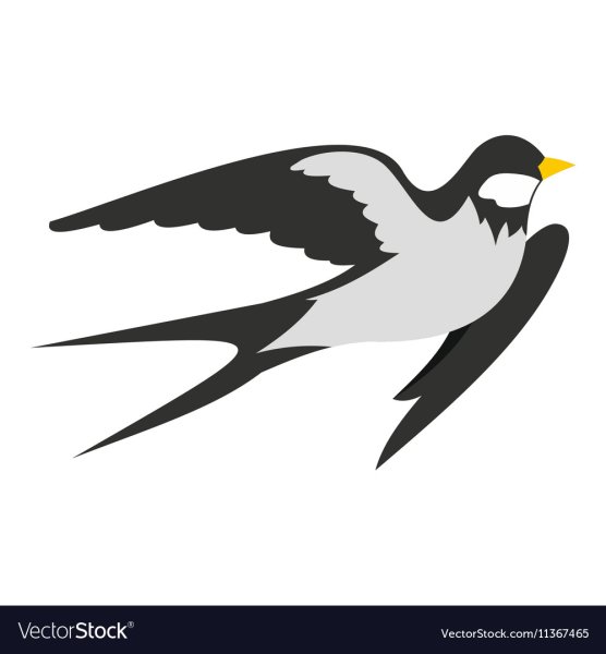 Трафарет ласточки для декора