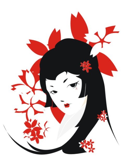 Японская женщина вектор