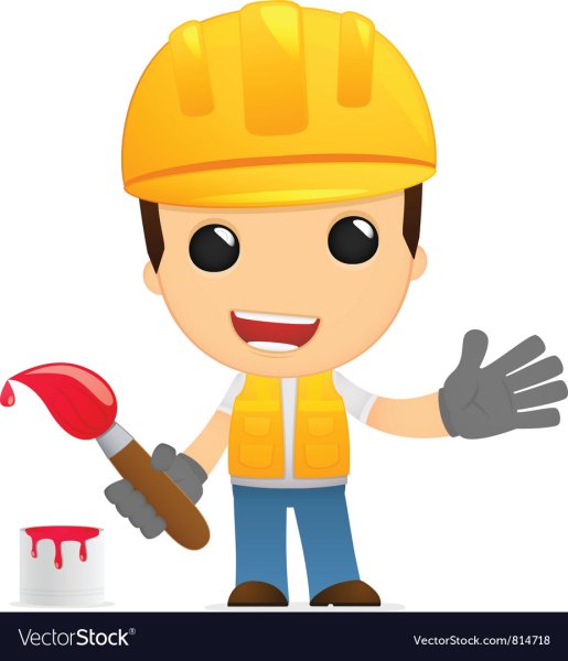 Векторная иллюстрация Строитель