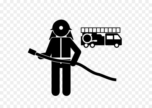 Силуэт пожарного