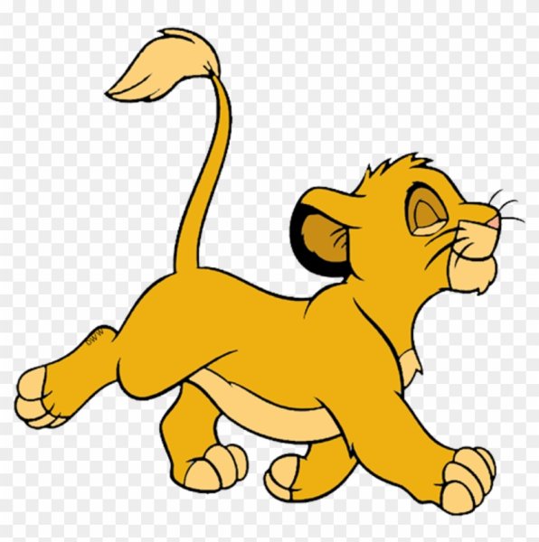 Король Лев маленький Симба вектор