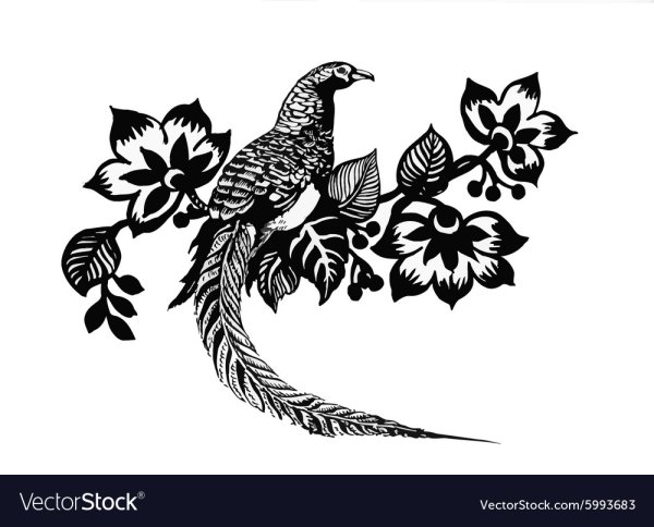 Трафарет фазан