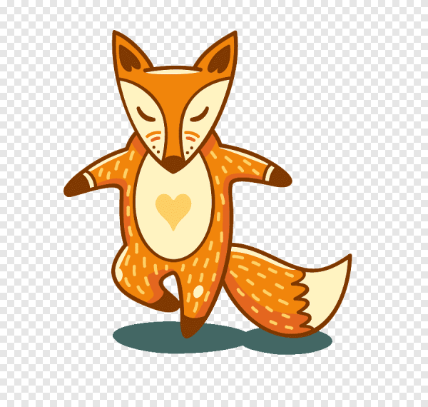 Лис в позе лотоса