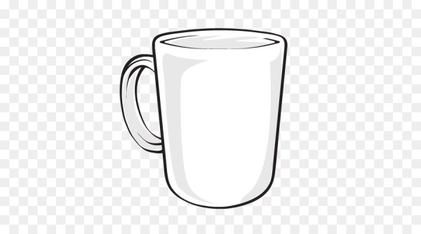 Кружка белая контур